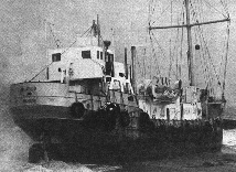 Caroline aground at Frinton