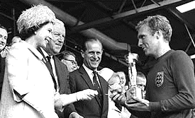 Bobby Moore receives the World Cup